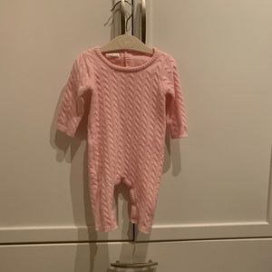 Pink Cable Coverall - Cuddl Duds